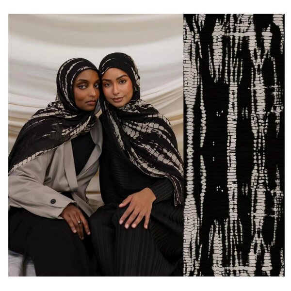 Modal Hijab Manufacturer - OEM Double Sided Floral Long Scarf