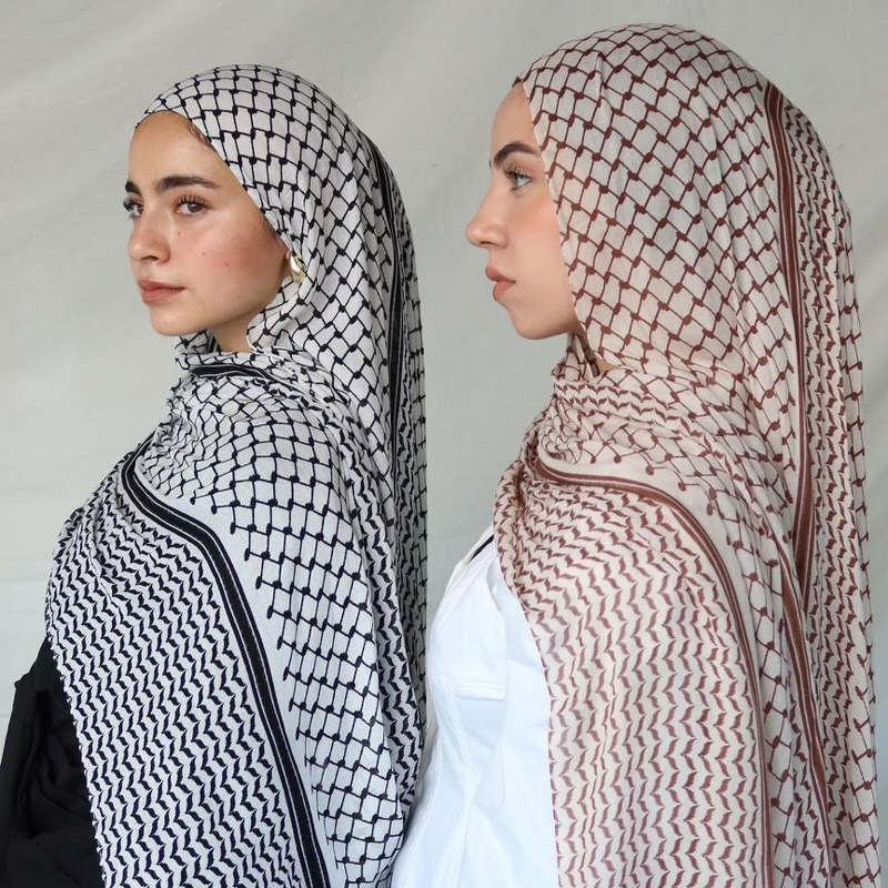 Printed Chiffon Keffiyeh Manufacturer - OEM Unisex Plaid Headscarf