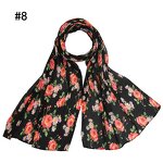 Printed Chiffon Hijab Supplier - Bulk Pleated Floral Veil