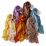 Bamboo Cotton Turban Manufacturer - Wholesale Two-Color Gradient Silk Scarf