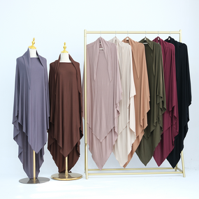 Jersey Khimar Supplier - Bulk Soft Stretchy Casual Prayer Jilbab
