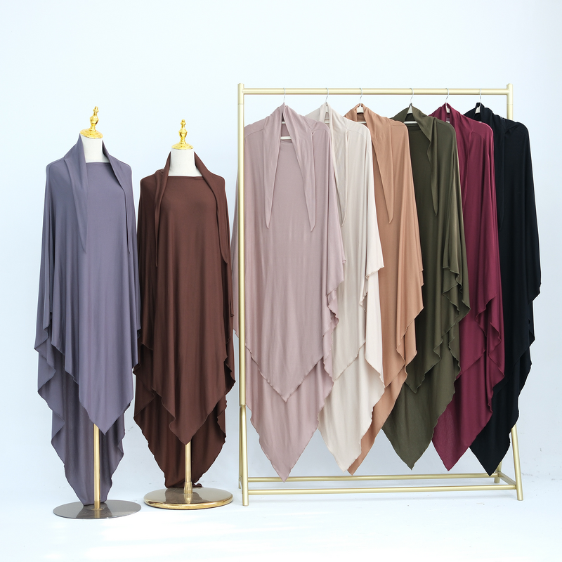Jersey Khimar Supplier - Bulk Soft Stretchy Casual Prayer Jilbab