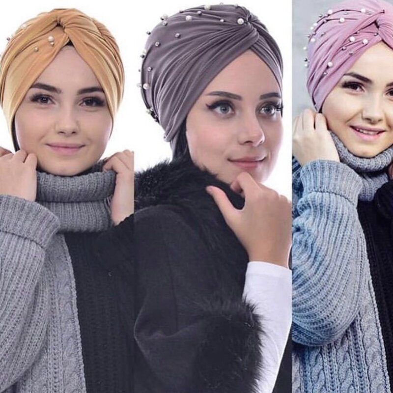 Jersey Turban Hijab Supplier - Wholesale Simple Pearl Turban