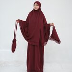 Khimar Abaya Set Supplier - OEM 4 Piece Lace Elegant Prayer Dress