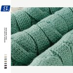 Ins Girly Heart Scarf Supplier - Winter Fashion Twist Wool Ladies Student Solid Color Warm Knit