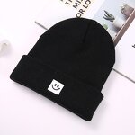 Unisex Cold Hat Supplier - OEM/ODM Autumn Winter Smiling Face Striped Breathable Acrylic