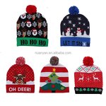 LED Glow Hat Supplier - OEM/ODM Christmas Party Decorations Knitted Light up Beanie Kids