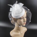 Feather Hair Accessories Factory - Luxury Vintage Veil Bridal Fascinator for Wedding Party