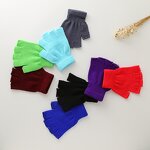 Kids' Winter Gloves Manufacturer - Wholesale 1-3 Years Old Solid Color Five-Finger Kindergarten Primary
