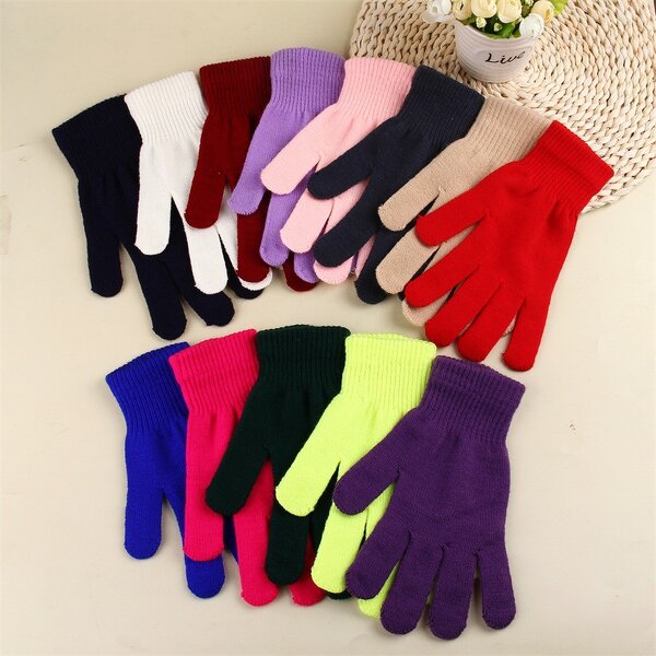 Korean Touch Screen Gloves Manufacturer - The Latest Design with Wool Thickened Knitted Cartoon Warm