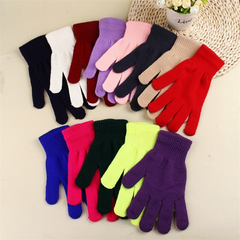 Korean Touch Screen Gloves Manufacturer - The Latest Design with Wool Thickened Knitted Cartoon Warm