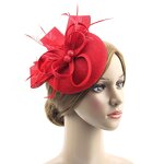 Bride Feather Headpiece Factory - OEM/ODM Elegant with Polka Dot Veil Flower Clip Vintage