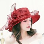Plush Church Hats Supplier - OEM/ODM New Arrival Fancy Tea Party Banquet Formal Flower Top
