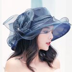 Plush Church Hats Supplier - OEM/ODM New Arrival Fancy Tea Party Banquet Formal Flower Top