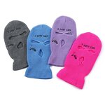 Embroidery Balaclava Supplier - OEM/ODM Custom Design Multi Color Logo Motorcycle 3 Hole Full Face