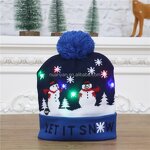 LED Glow Hat Supplier - OEM/ODM Christmas Party Decorations Knitted Light up Beanie Kids