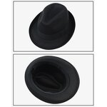 England Jazz Hat Manufacturer - Autumn and Spring New Pure Color Wool Retro Fedora Promotional