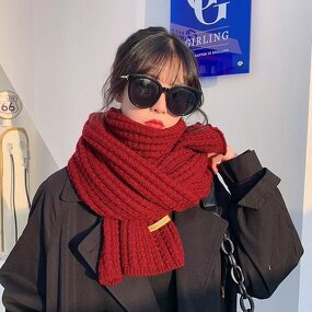 Winter Scarf Manufacturer - Wholesale Warm Breathable Fashion Solid Color Thickened Wool