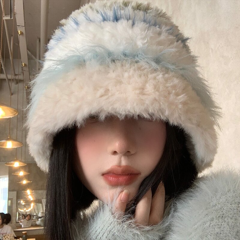 Bucket Hat Manufacturer - OEM/ODM Creative Y2K Color Matching Soft Plush Big Head Circumference