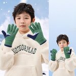 Riding Gloves Factory - Wholesale New Fleece-Lined Windproof Cold-Resistant Cute Knit Touchscreen