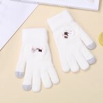 Five-Finger Cycling Gloves Factory - Solid Color Autumn Winter Men and Women Warm Plus Velvet Thick