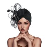 Feather Veil Fascinator Supplier - OEM/ODM New Arrival Handmade Black Evening Banquet Church