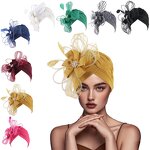 Feather Veil Fascinator Supplier - OEM/ODM New Arrival Handmade Black Evening Banquet Church