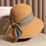 English Flat Top Hat Manufacturer - Fashionable Wholesale Summer Pearl Ribbon Top Casual French