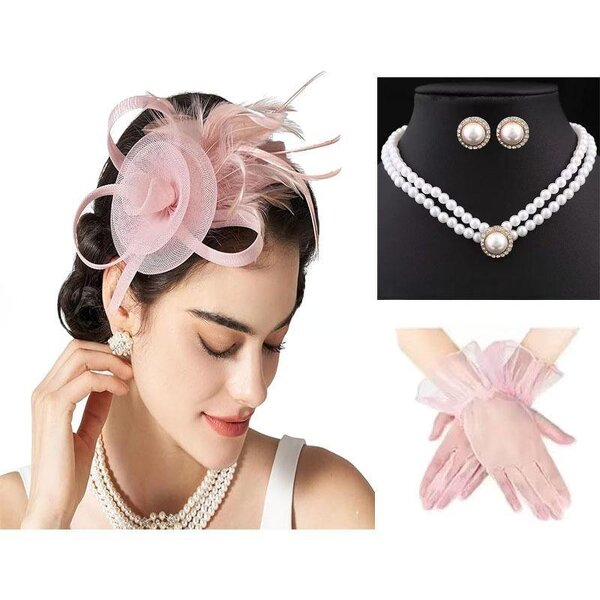 Mesh Headpiece Supplier - High Quality Photography Flower Hair Accessories Race Feather