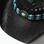 Vintage Embroidered Denim Hat Supplier - Outdoor Sun Protection Cap Wide Brim for Beach Travel