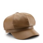 Women Berets Supplier - OEM/ODM Autumn Winter Leather Designer British Retro Fashion