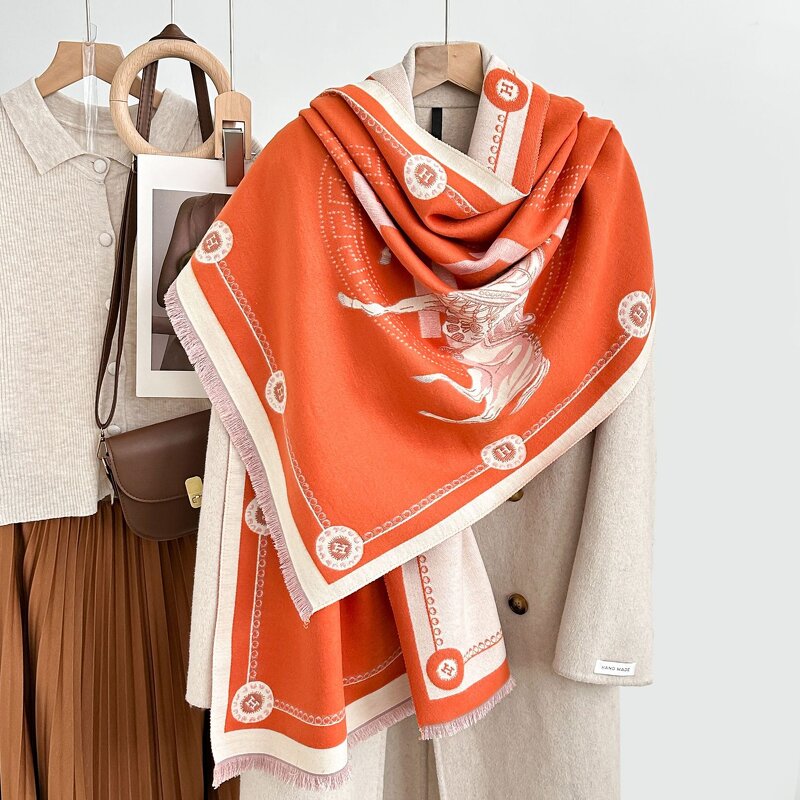 Abstract Sketch Shawl Supplier - Wholesale New Jacquard Design Soft Winter for Women Fashion
