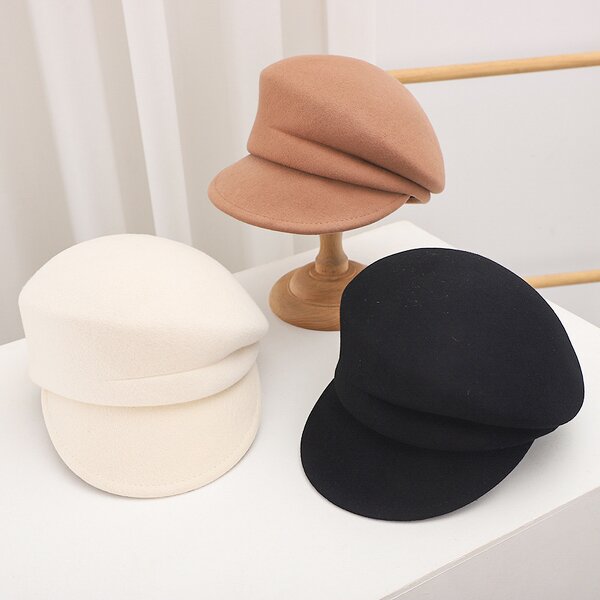 Short Brimmed Hat Factory - OEM/ODM Sophisticated Structured British New Autumn Winter Velvet
