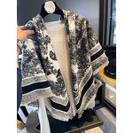 Muslim Shawl Supplier - Women's Winter High-Grade Black White Office Thick for Muslim