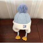 Baby Cap Supplier - Wholesale Winter Cartoon Ear Protection Cute Pompom Warm Windproof