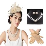 Mesh Headpiece Supplier - High Quality Photography Flower Hair Accessories Race Feather