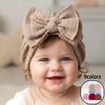 Baby Hat Factory - OEM/ODM Spring Autumn Solid Color Skin Friendly Soft Infant Cap with Bow