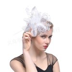 Korean European Style Hat Supplier - Wholesale Feather Felt Flowers Veil Caps Festival Headwear