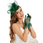 Mesh Headpiece Supplier - High Quality Photography Flower Hair Accessories Race Feather