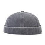 Corduroy Brimless Cap Manufacturer - Custom Woven Label Patch Cotton Skull Caps New Vintage