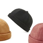 Docker Sailor Cap Supplier - Fashion Unisex Biker Cap Adjustable Casual Brimless Skull Gorro