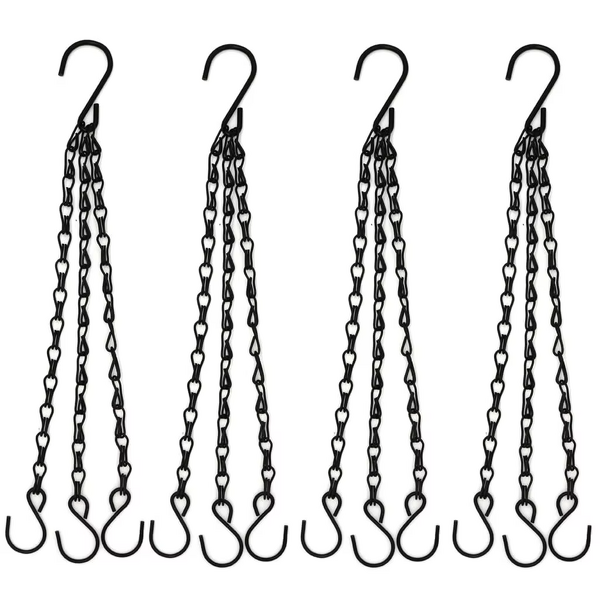 Iron Hanging Chain Manufacturer - 3-Lead with Hooks for Flower Pots Planters