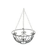 Metal Hanging Basket Supplier - Diameter 10'' Iron Garden Ornaments Hanging