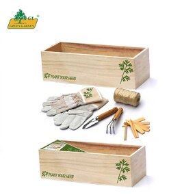Herb Planter Kit Manufacturer - Hot Sale Wooden Metal Polyester Tool Box Set