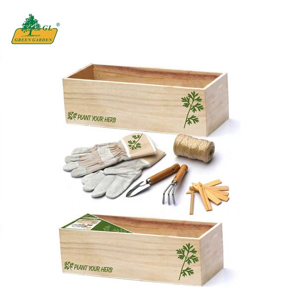 Herb Planter Kit Manufacturer - Hot Sale Wooden Metal Polyester Tool Box Set
