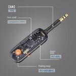 BT Adapter Factory - OEM 2 in 1 Receiver Transmitter 5.3 Flexible Built-in Mic