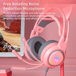 Gaming Headset Manufacturer - OEM SY-G25 Cute Cat Ear Led Over Ear USB 7.1