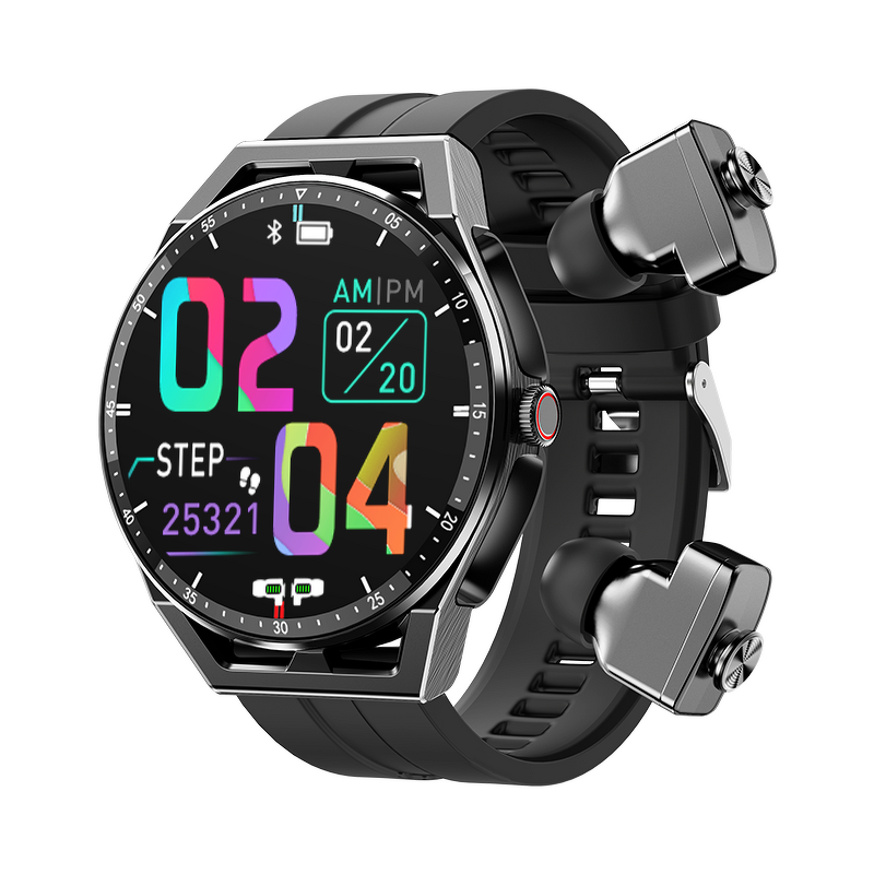 Smartwatch Supplier - OEM T20 2 in 1 TWS Waterproof Heart Rate Fitness tracker