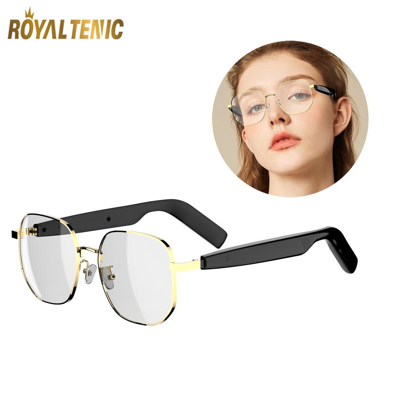 Smart Eye Glasses Supplier - OEM PRO Fashion Gold UV HD BT Calling TWS