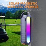 Golf Cart Speaker Supplier - OEM S8 Solar Magnetic Outdoor BT 5.1 TWS RGB LED